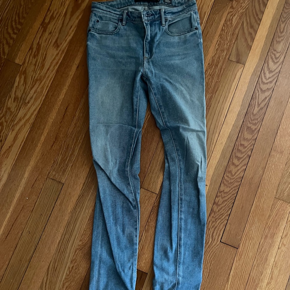 Alexander Wang high waist raw hem jeans